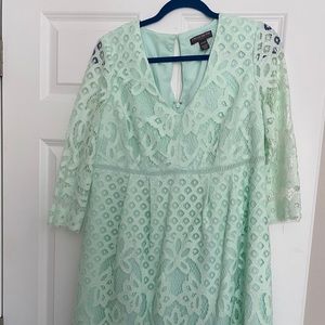 A pea in the Pod mint lace maternity dress Med